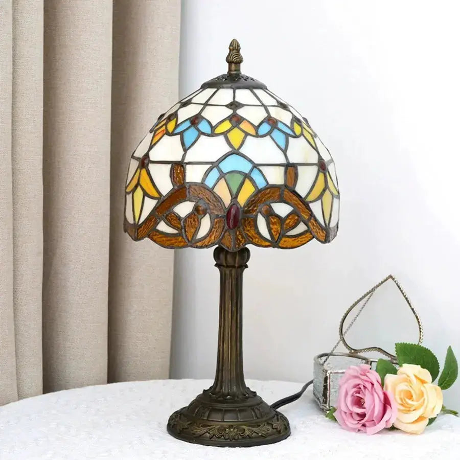 8inch Small Tiffany Table Lamps Stained Glass Baroque Desk Light Classical Tiffany Lamp