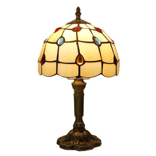 8inch Vintage Stained Glass Phoenix Tail Lampshade Bedside Light Tiffany Style Lamps Classical Tiffany Lamp