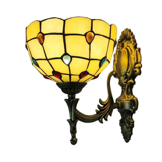 8inch Wall Lights Tiffany Stained Glass Baroque Lampshade Antique Sconce Classical Tiffany Lamp