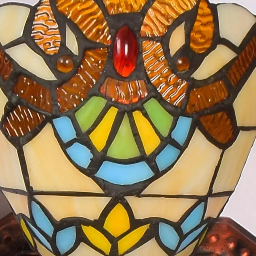 Tiffany Style Wall Sconce with Baroque Stained Glass Lampshade Classical Tiffany Lamp