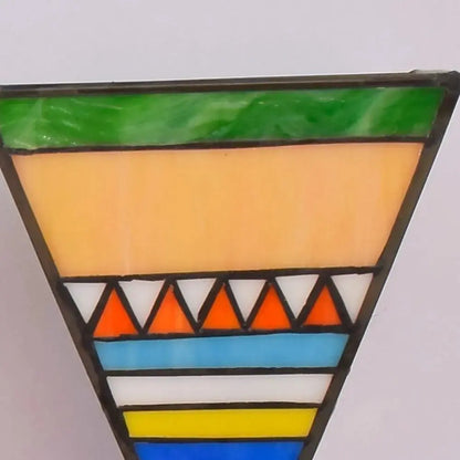 Classical Southeast Asian Style Three Light Sconce Tiffany Stained Glass Wall Lamp Classical Tiffany Lamp
