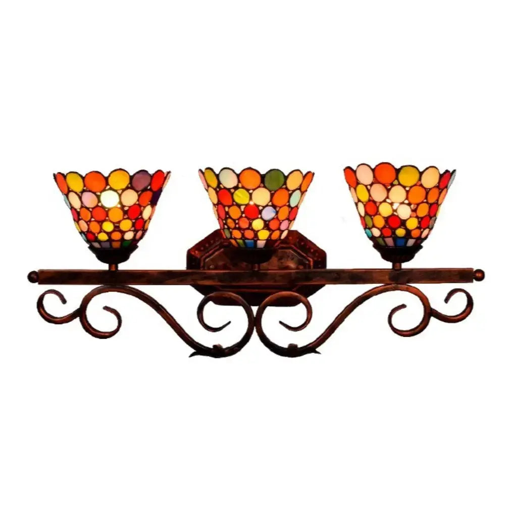 Classical Stained Glass Bohemia 3 Light Wall Sconce Tiffany Wall Lamp Classical Tiffany Lamp
