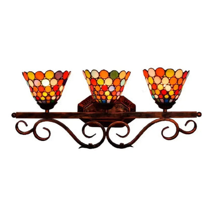 Classical Stained Glass Bohemia 3 Light Wall Sconce Tiffany Wall Lamp Classical Tiffany Lamp
