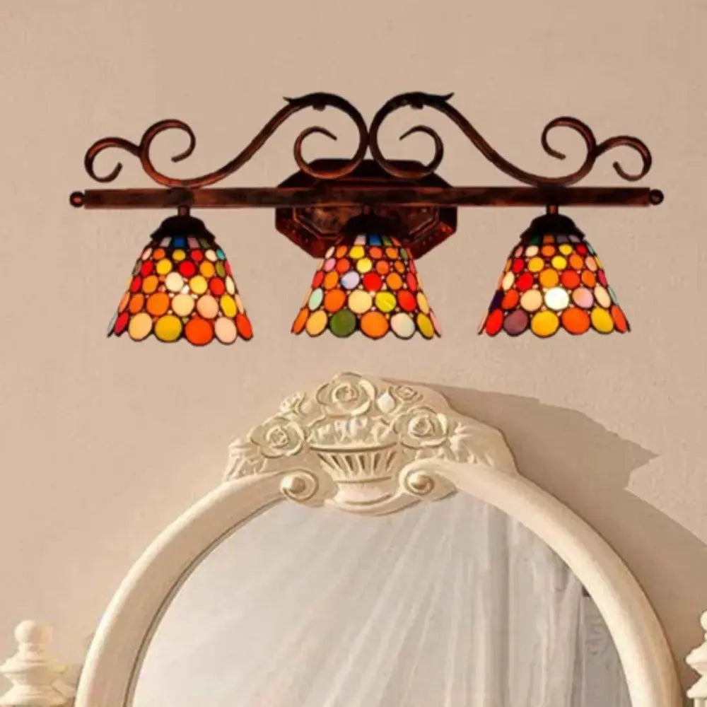 Classical Stained Glass Bohemia 3 Light Wall Sconce Tiffany Wall Lamp Classical Tiffany Lamp