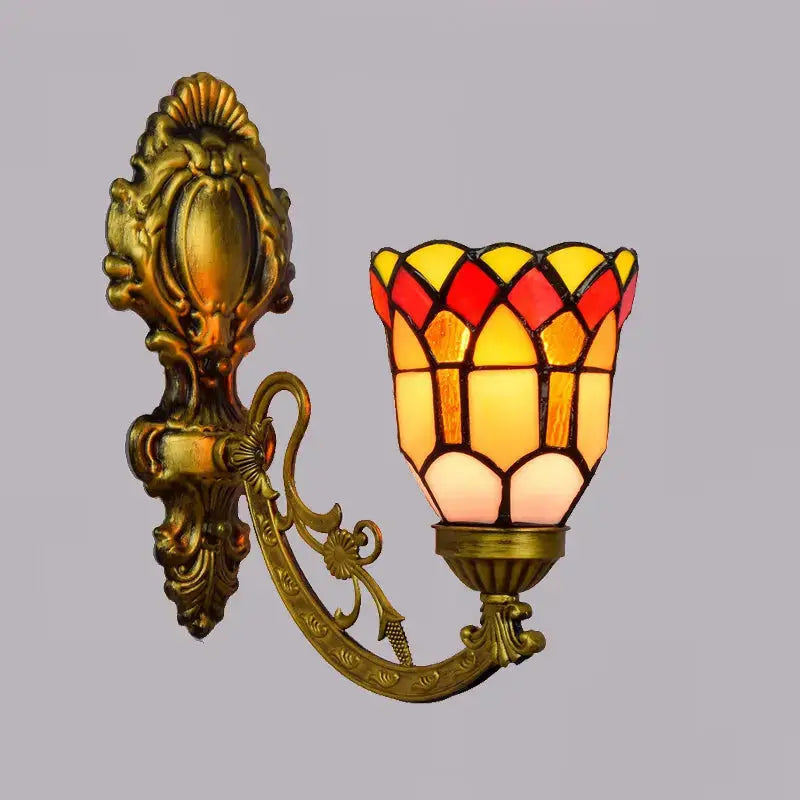 Dia11cm Small Wall Lamp Stained Glass Lampshade Tiffany Style Sconces Classical Tiffany Lamp