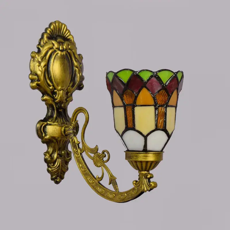 Dia11cm Small Wall Lamp Stained Glass Lampshade Tiffany Style Sconces Classical Tiffany Lamp