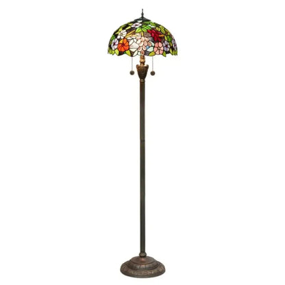 Dia40cm Grape Flower Lampshade Tiffany Stained Glass Floor Lamp Classical Tiffany Lamp