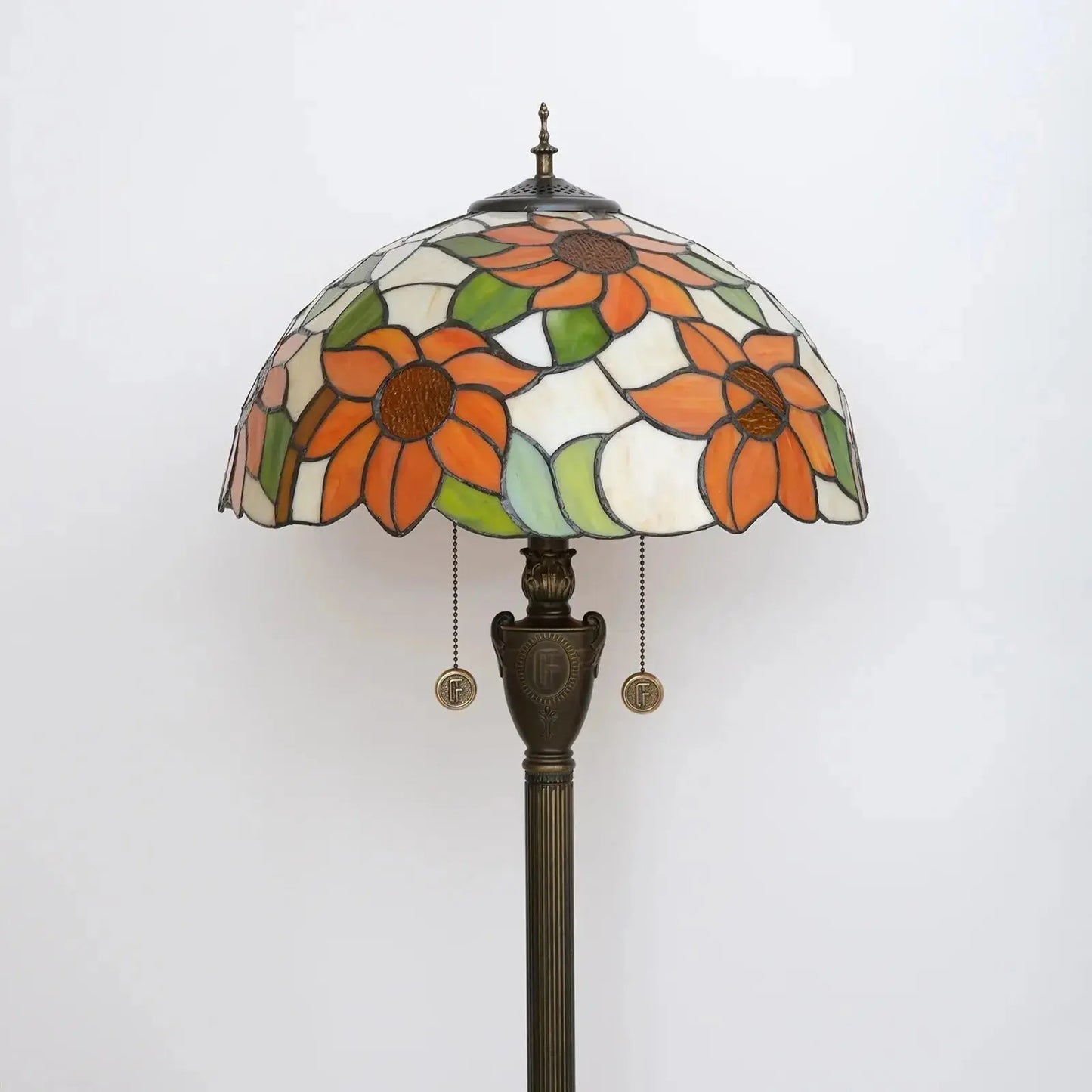 Dia40cm Sunflower Tiffany Lamp Lampshade Vintage Stained Glass Floor Lamps Classical Tiffany Lamp
