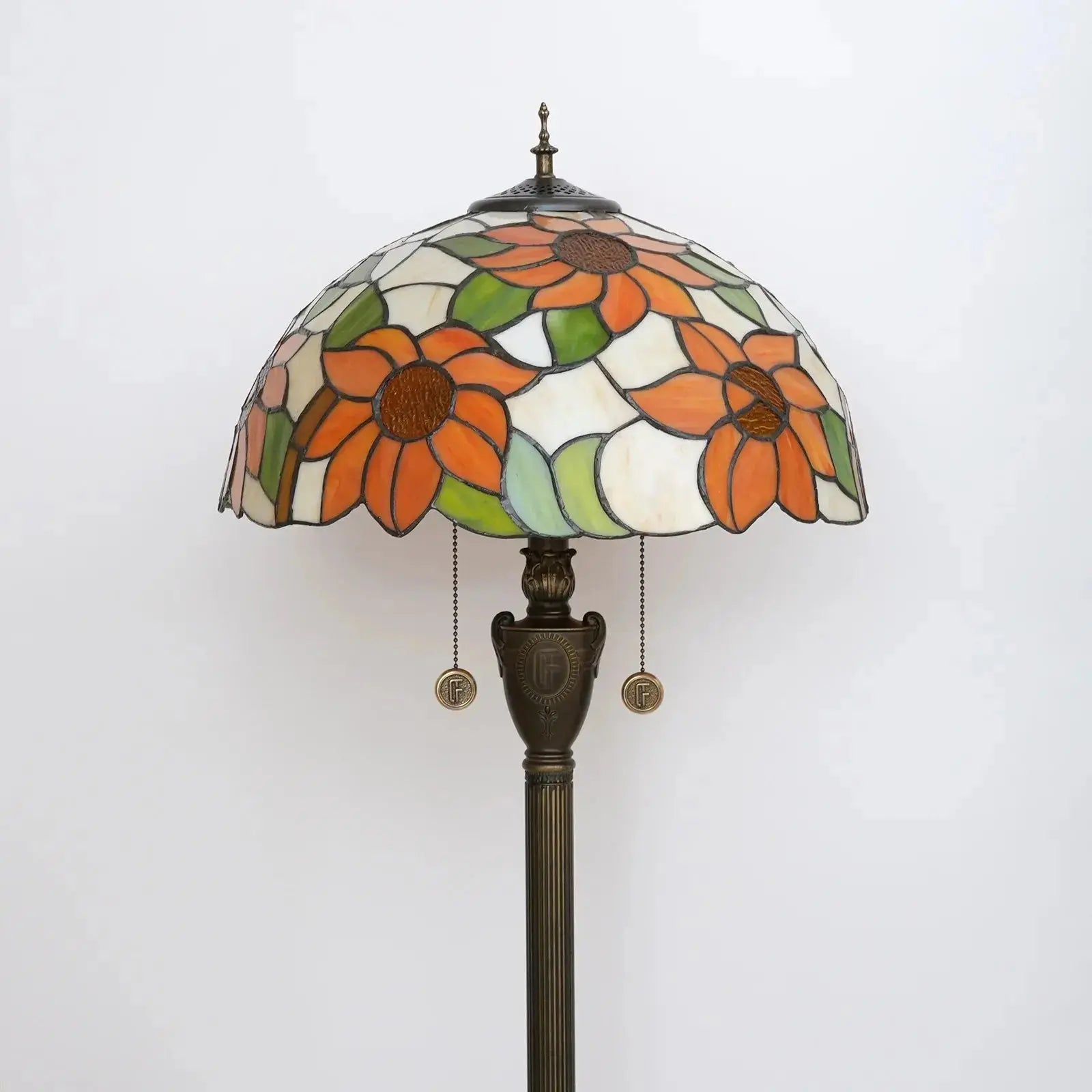 Dia40cm Sunflower Tiffany Lamp Lampshade Vintage Stained Glass Floor Lamps Classical Tiffany Lamp
