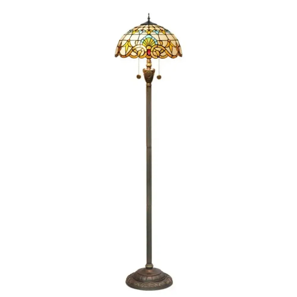 Dia40cm Tiffany Baroque Art Lampshade Stained Glass Floor Lamps for Sale Classical Tiffany Lamp