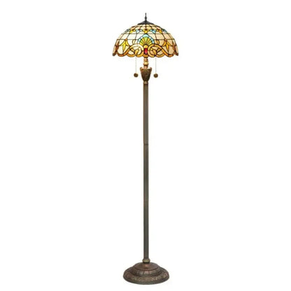 Dia40cm Tiffany Baroque Art Lampshade Stained Glass Floor Lamps for Sale Classical Tiffany Lamp