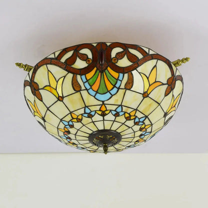 Dia55cm Stained Glass Baroque Lampshade Large Tiffany Style Ceiling Lamp Classical Tiffany Lamp