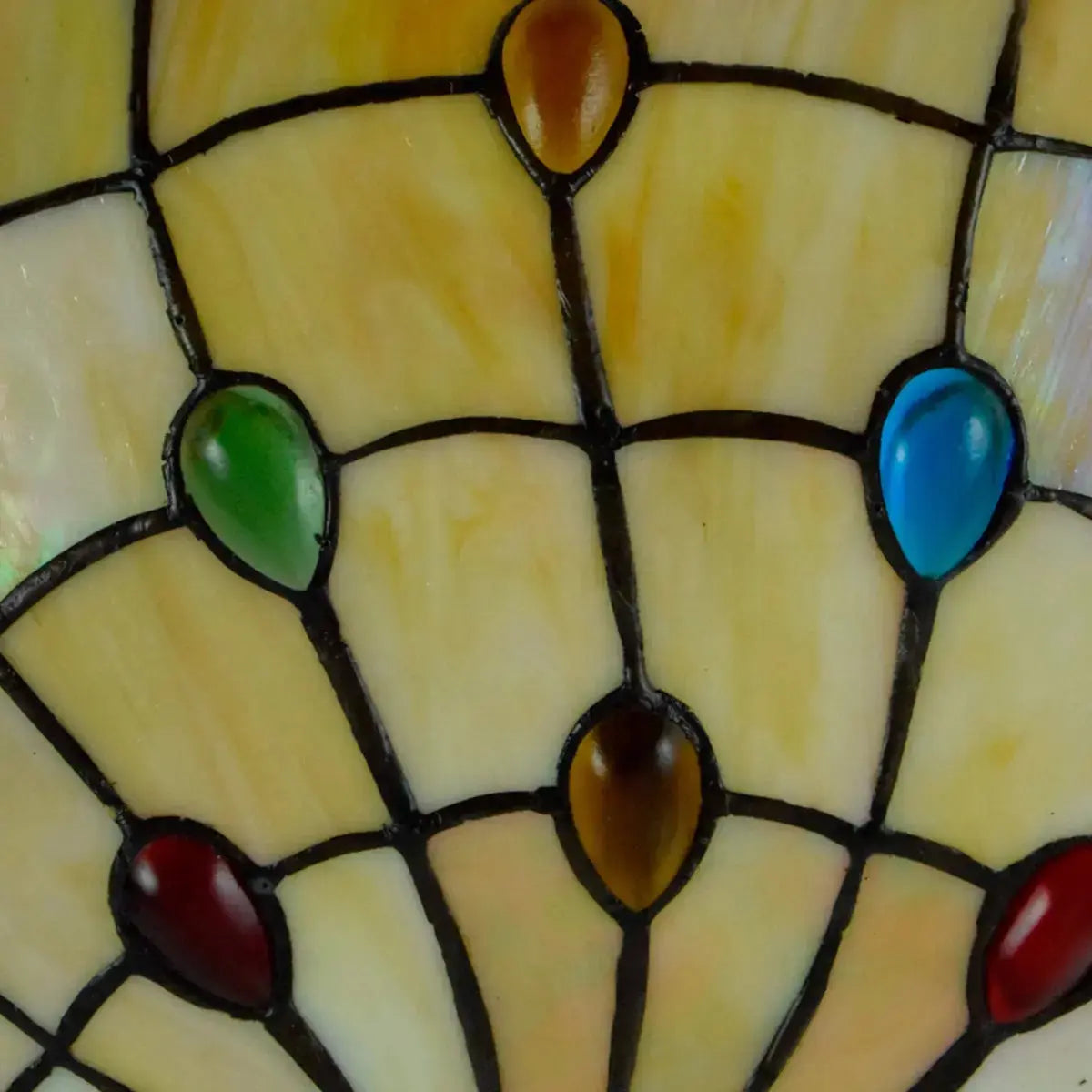 Dia55cm Stained Glass Beads Lampshade Large Yellow Tiffany Lamp Ceiling Light Classical Tiffany Lamp