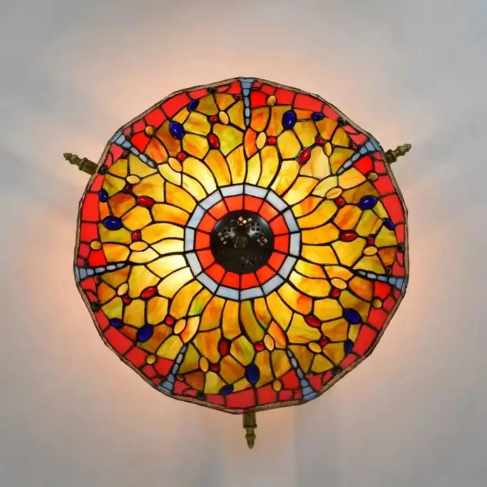Dia55cm Stained Glass Dragonfly Lampshade Large Tiffany Ceiling Light Classical Tiffany Lamp