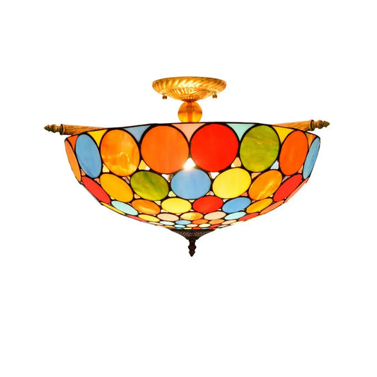 Dia55cm Stained Glass Bohemia Lampshade Large Tiffany Ceiling Light Classical Tiffany Lamp