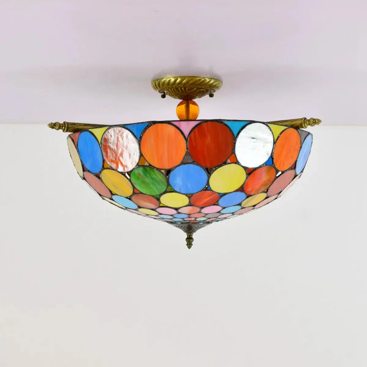 Dia55cm Stained Glass Bohemia Lampshade Large Tiffany Ceiling Light Classical Tiffany Lamp