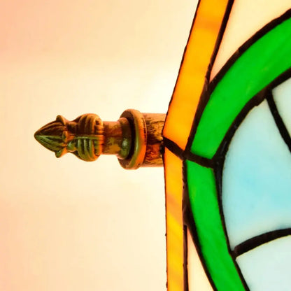 Dia55cm Stained Glass Peach Heart Beads Lampshade Tiffany Antique Ceiling Lights Classical Tiffany Lamp