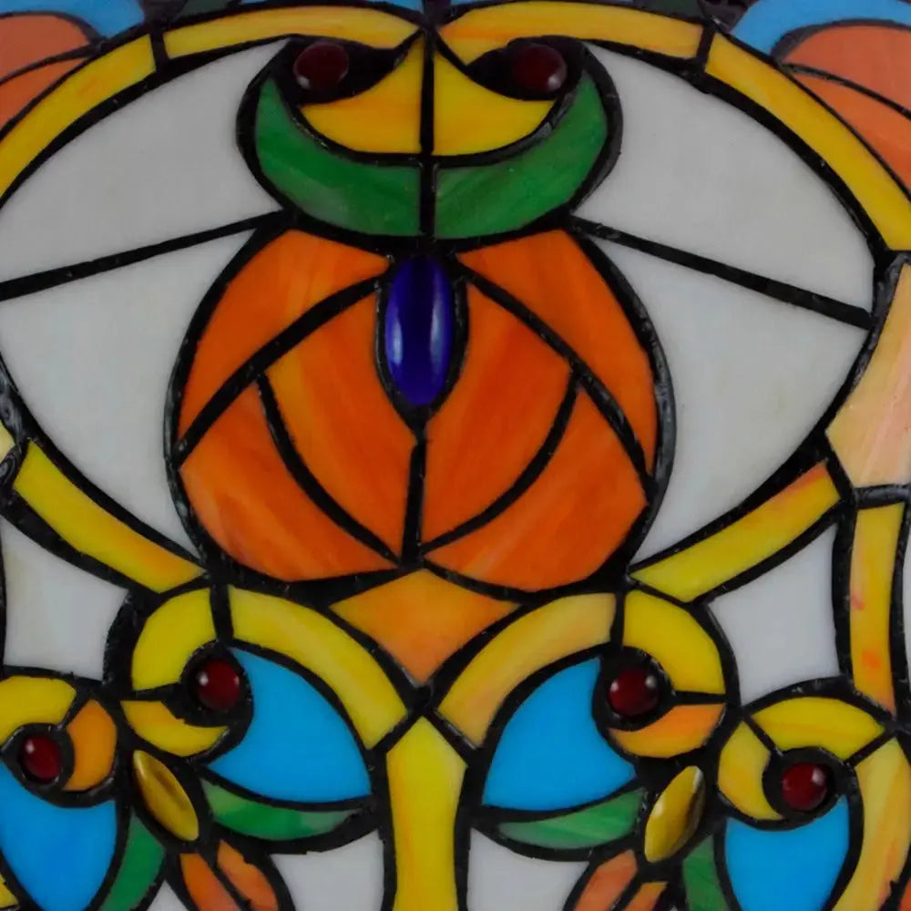 Dia55cm Stained Glass Peach Heart Beads Lampshade Tiffany Antique Ceiling Lights Classical Tiffany Lamp