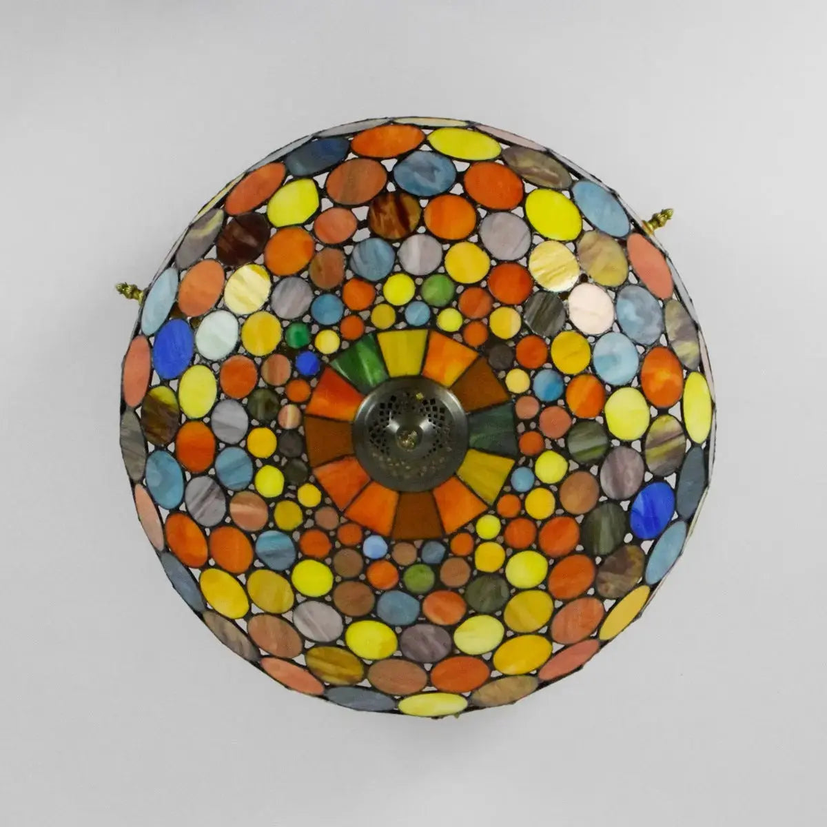 Dia65cm Stained Glass Bohemia Spots Lampshade Large Tiffany Ceiling Lamp Classical Tiffany Lamp