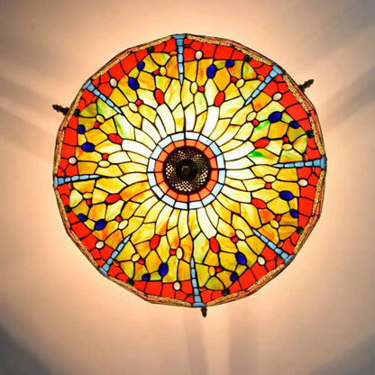 Dia65cm Stained Glass Dragonfly Lampshade Large Tiffany Ceiling Lamp Classical Tiffany Lamp